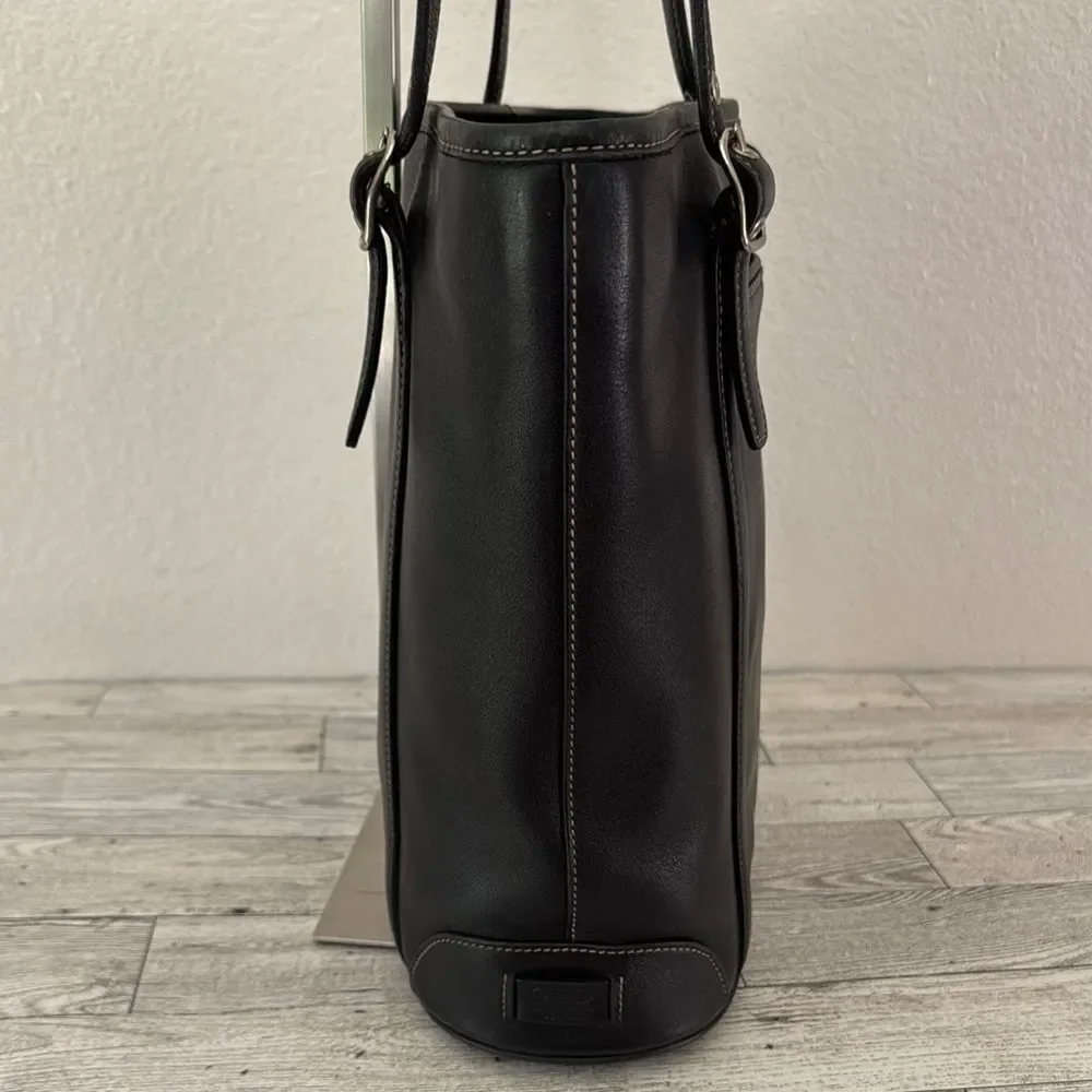 Coach Vintage Hampton Legacy Black Leatherware Tote